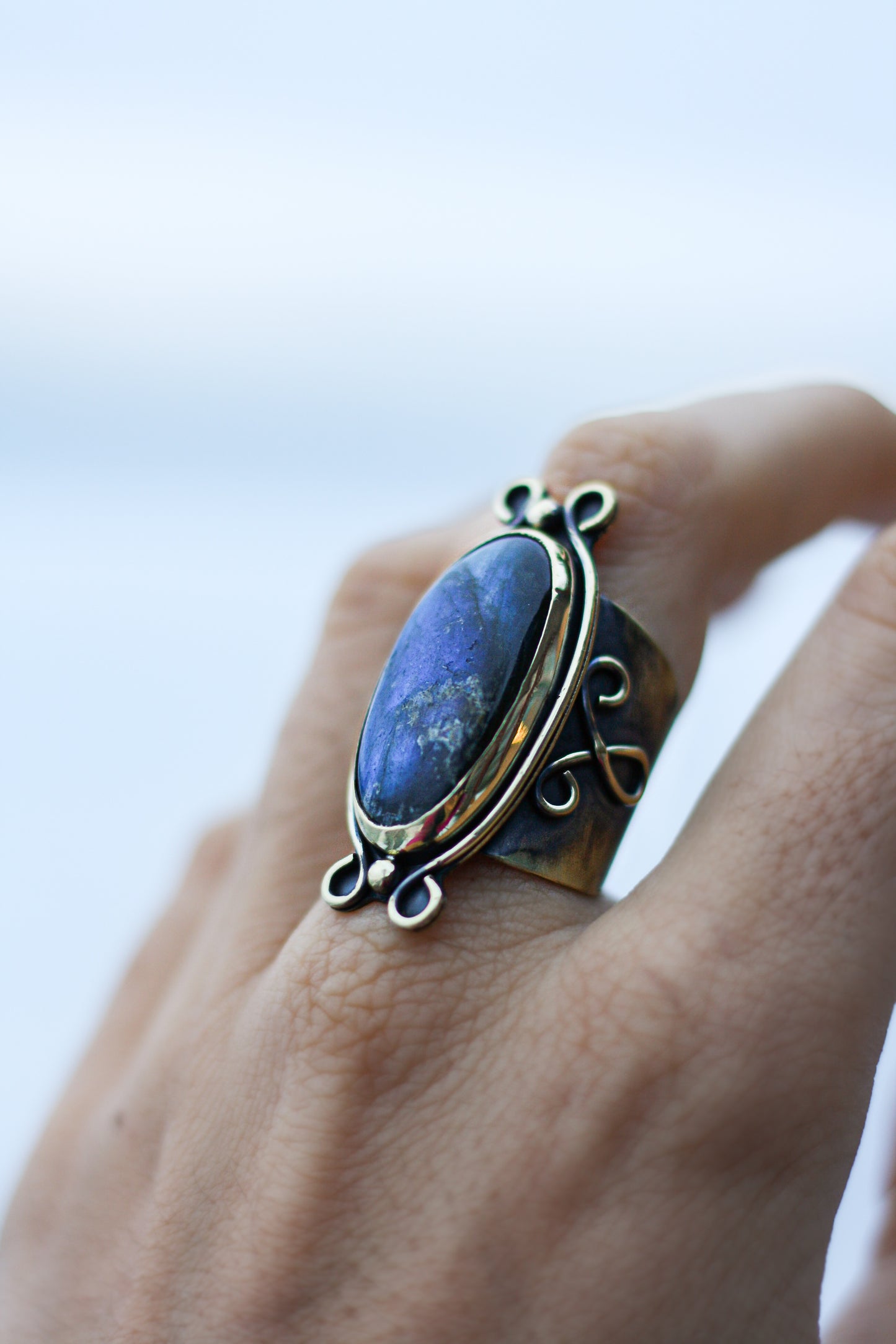 Trésors de nuit - bague labradorite