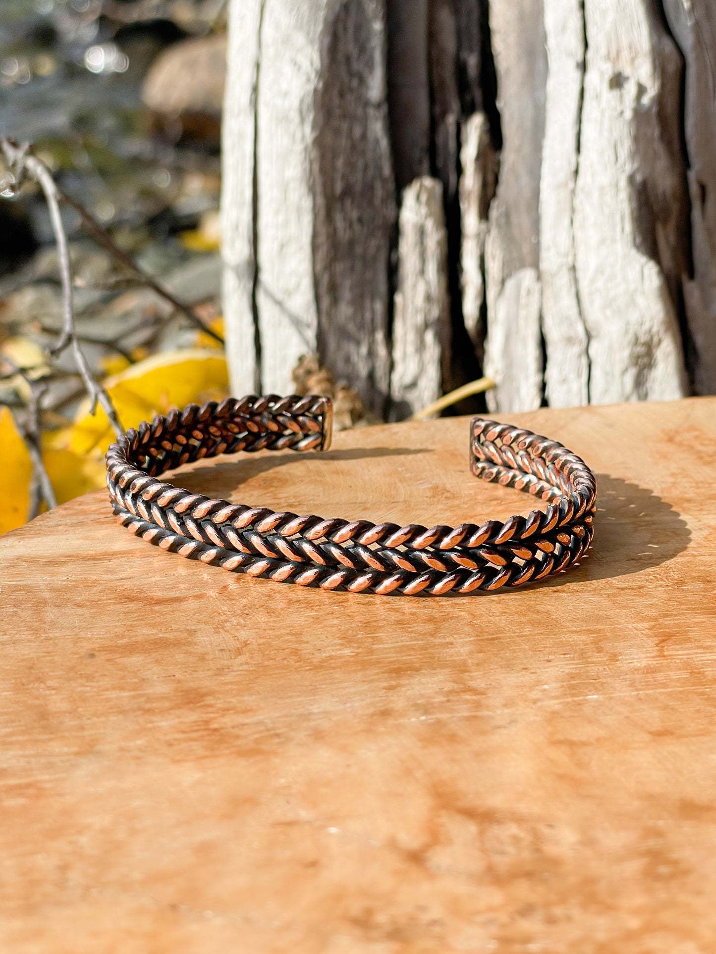 Trésors Celte - bracelets tressés de cuivre - 3 torsades