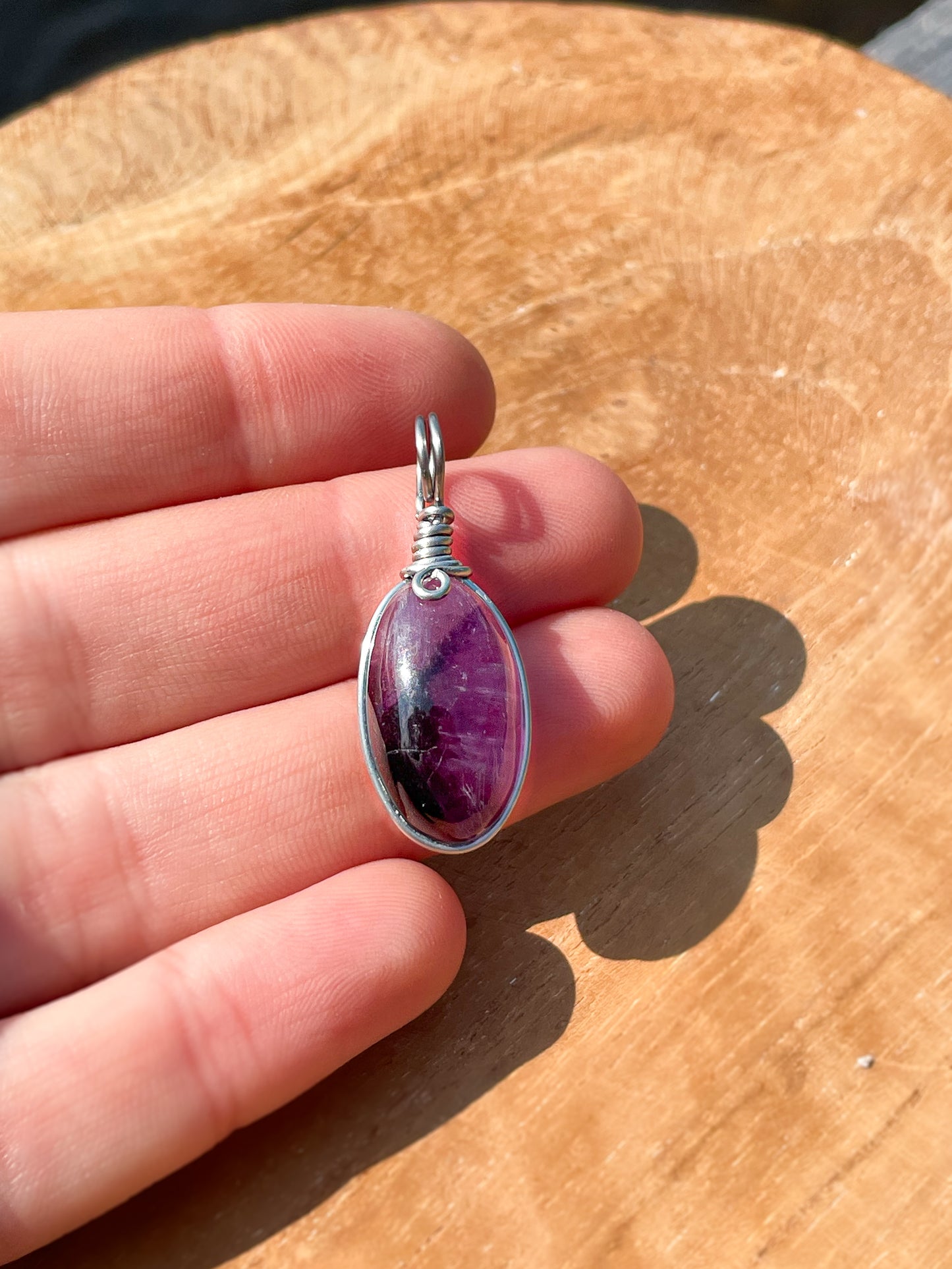 Pendentif - Améthyste étoilé trapiche