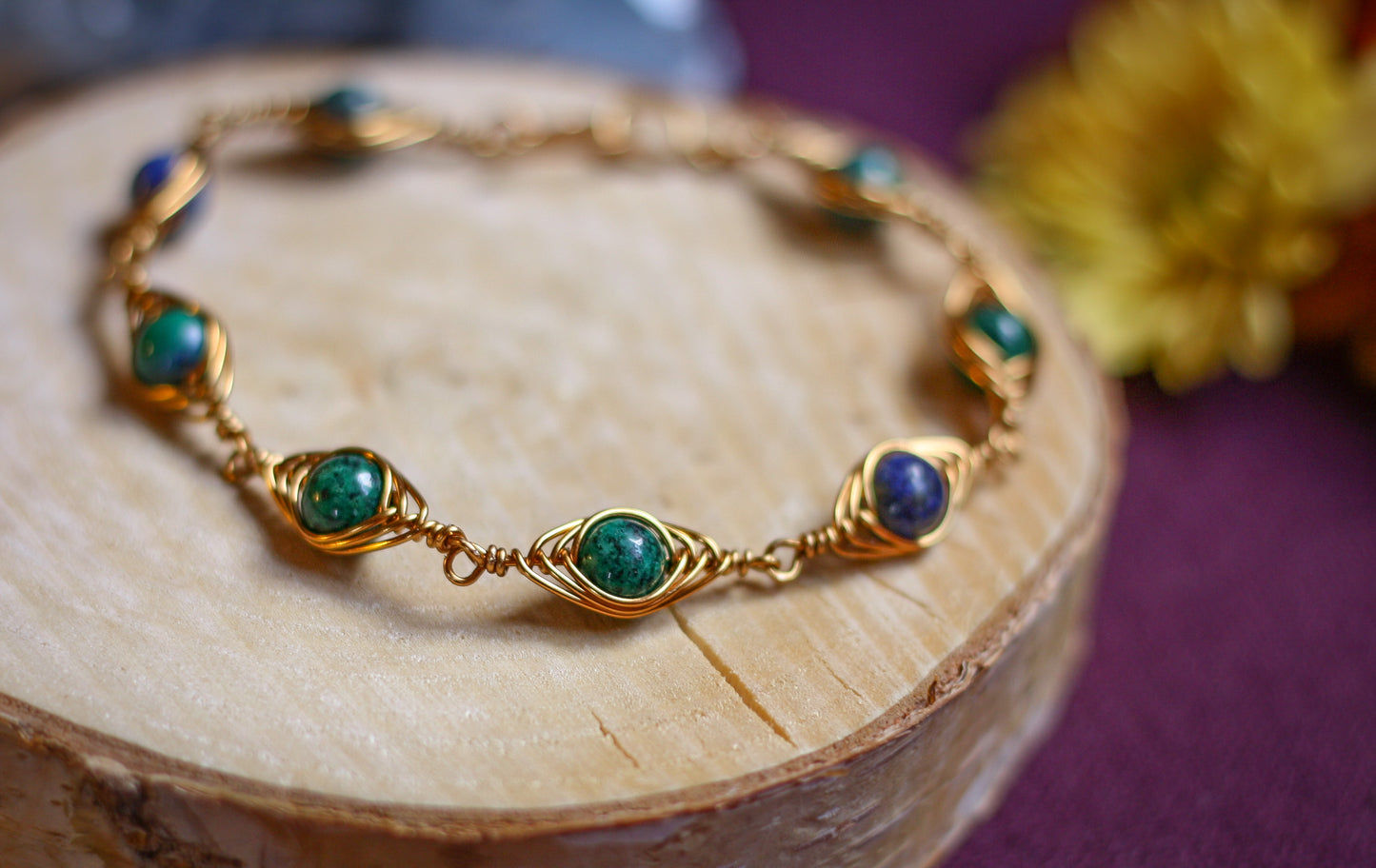Bracelet galaxie - pierres moyennes 0,6mm
