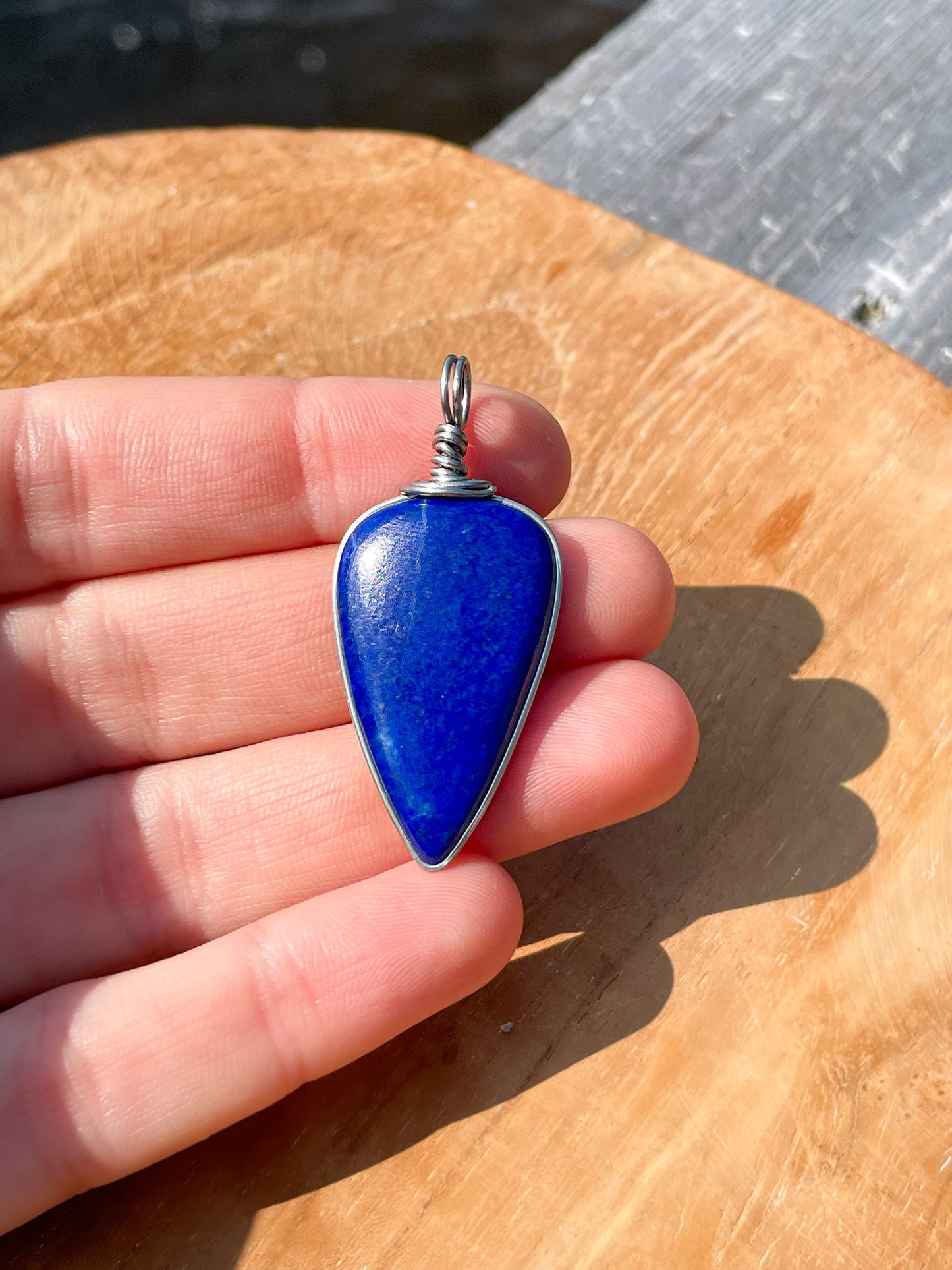Pendentif - Lapis Lazuli pointe