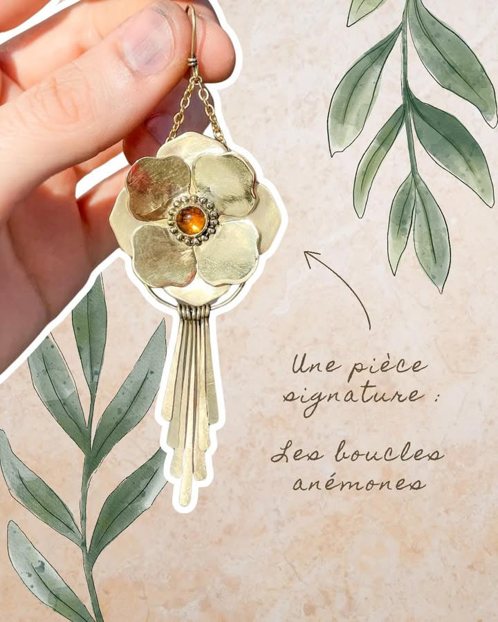 Boucles d’oreilles Anémones - Les rayonnantes