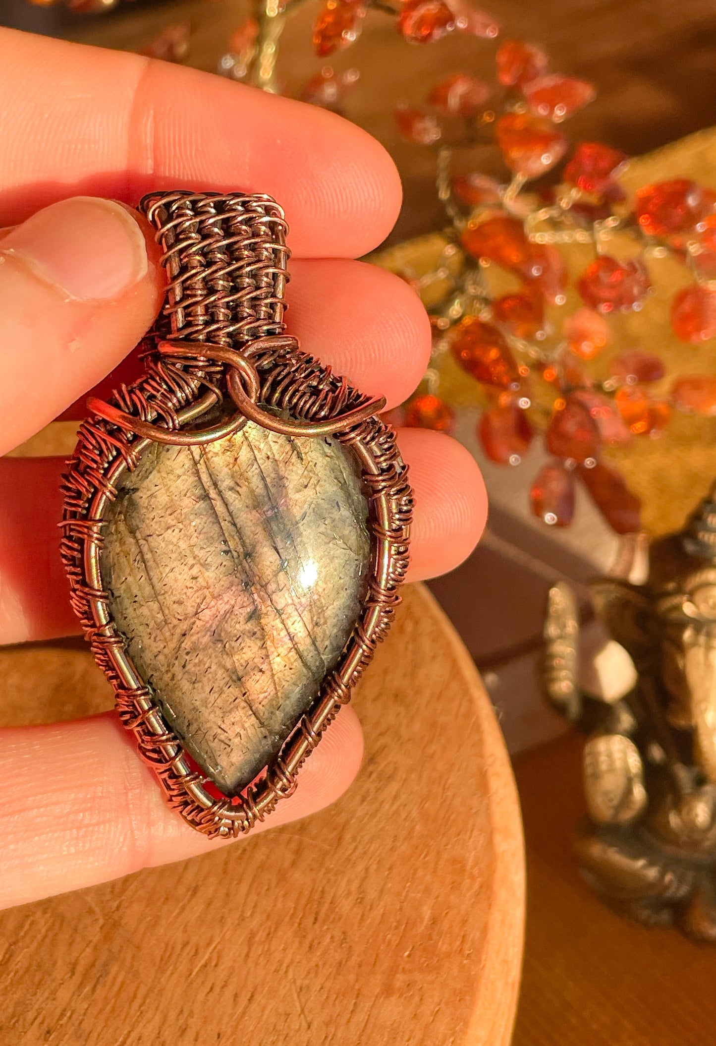 Trésors Viking -Labradorite Dorée