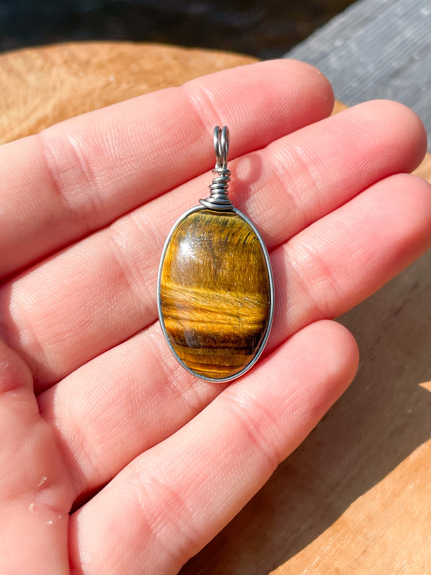 Pendentif - Oeil de Tigre