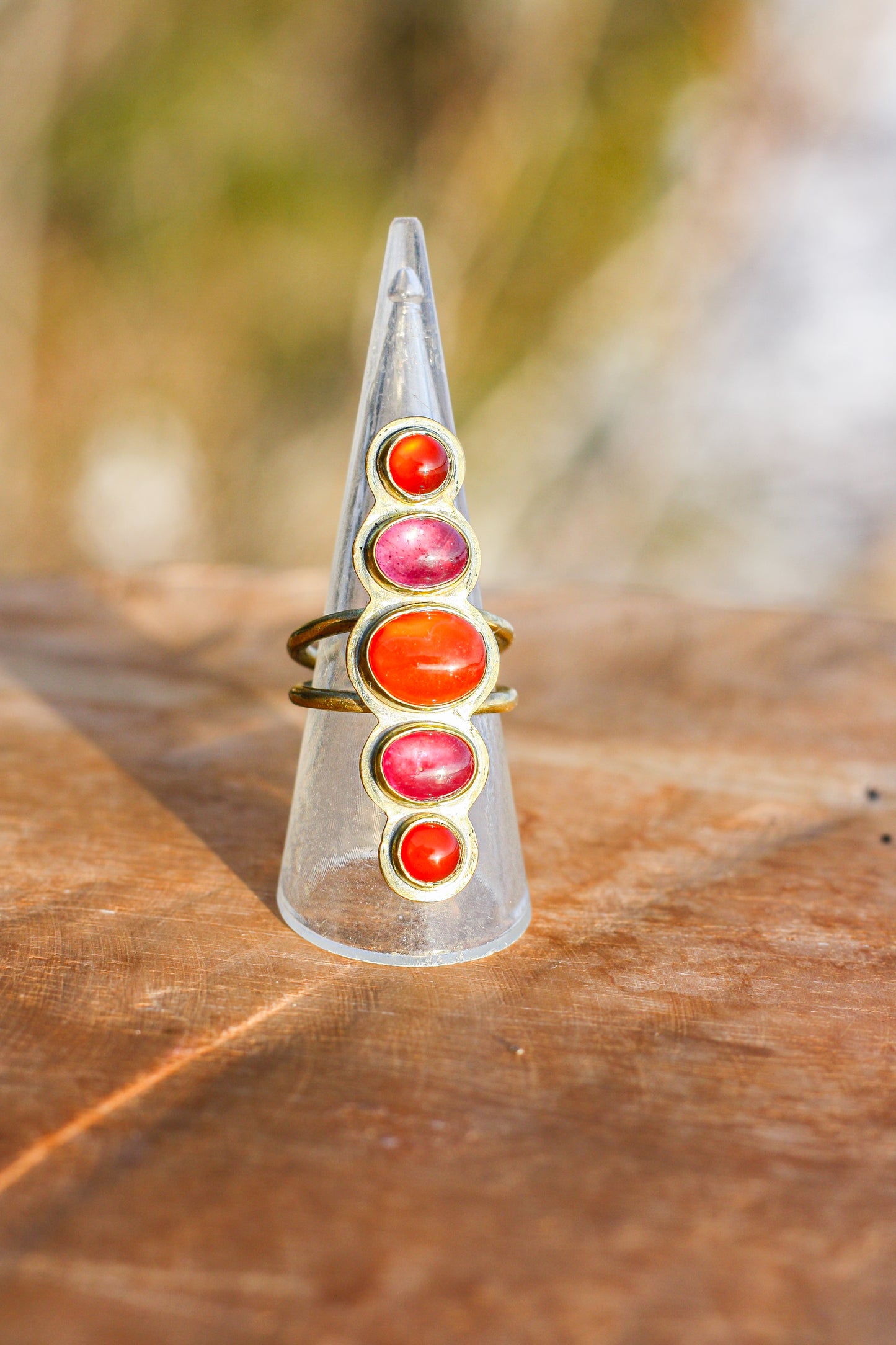 Orange Treasures - 5-stone ring