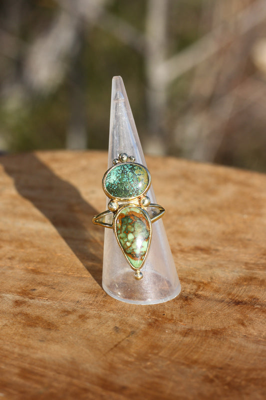 Trésors vert- bague turquoise