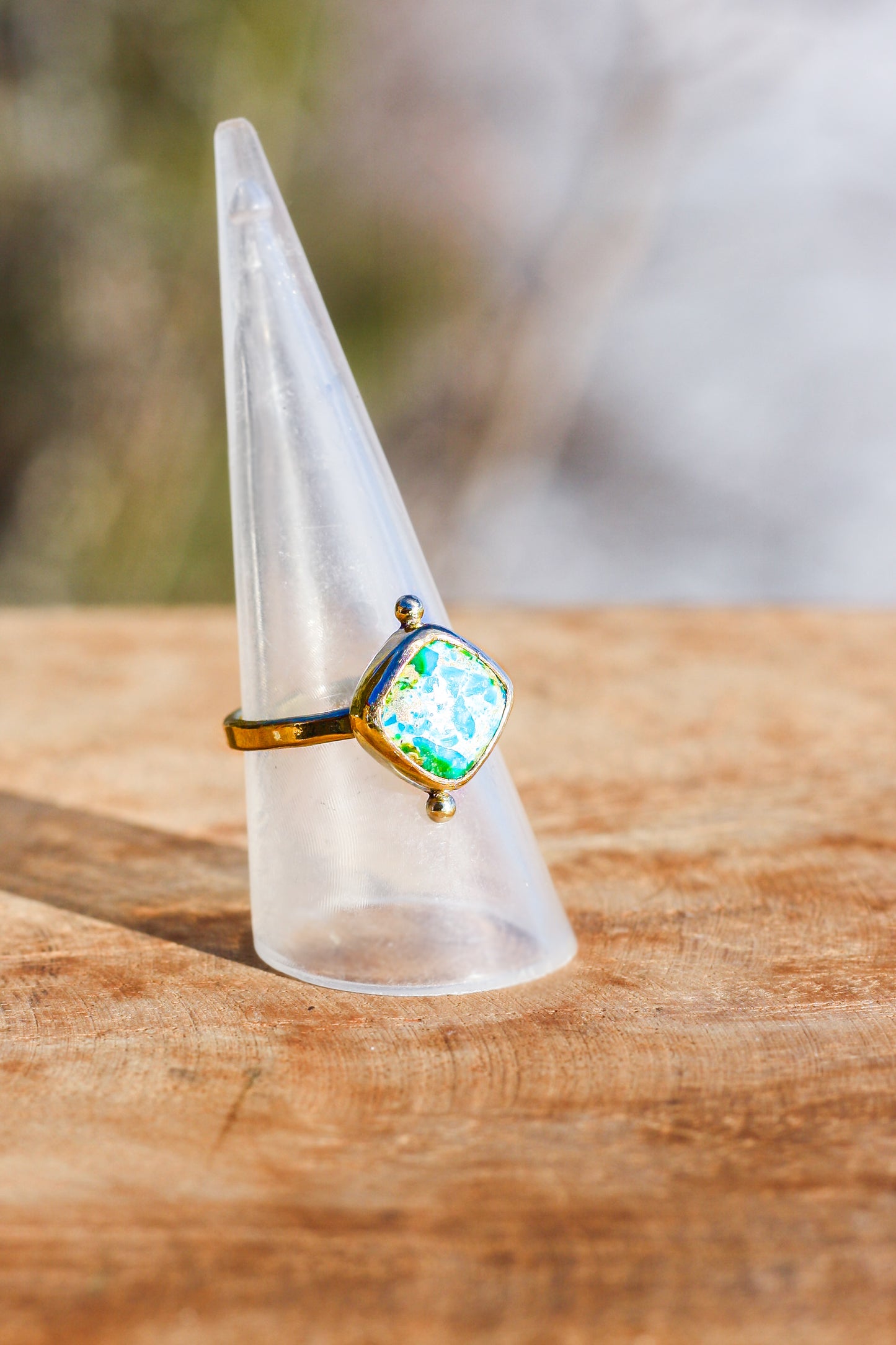 Blue treasures - turquoise ring