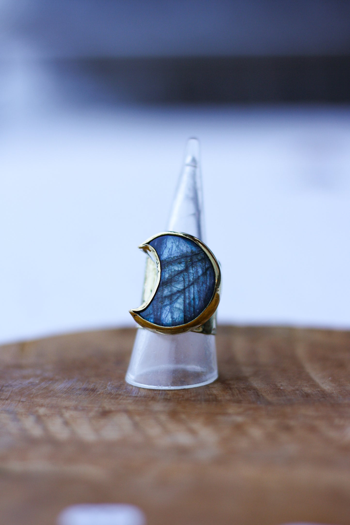 Trésors lunaires - bague labradorite