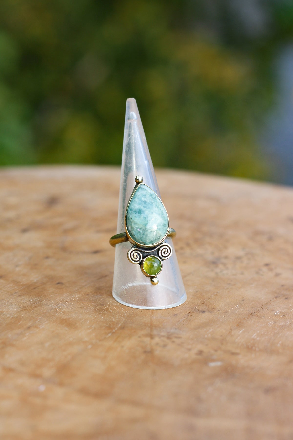 Trésors vert d’eau- bague aigue marine