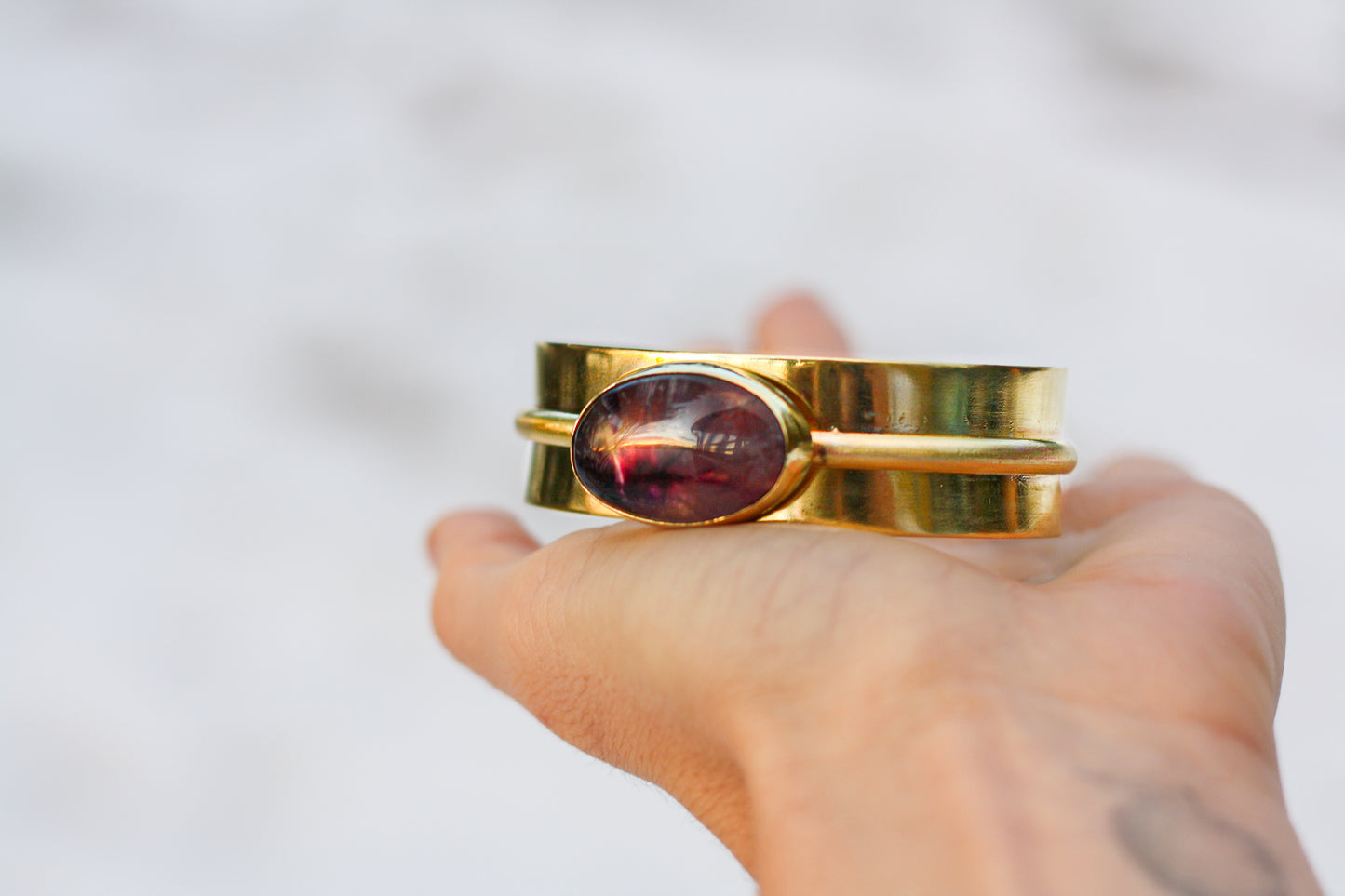 Trésors violet - bracelet manchette améthyste