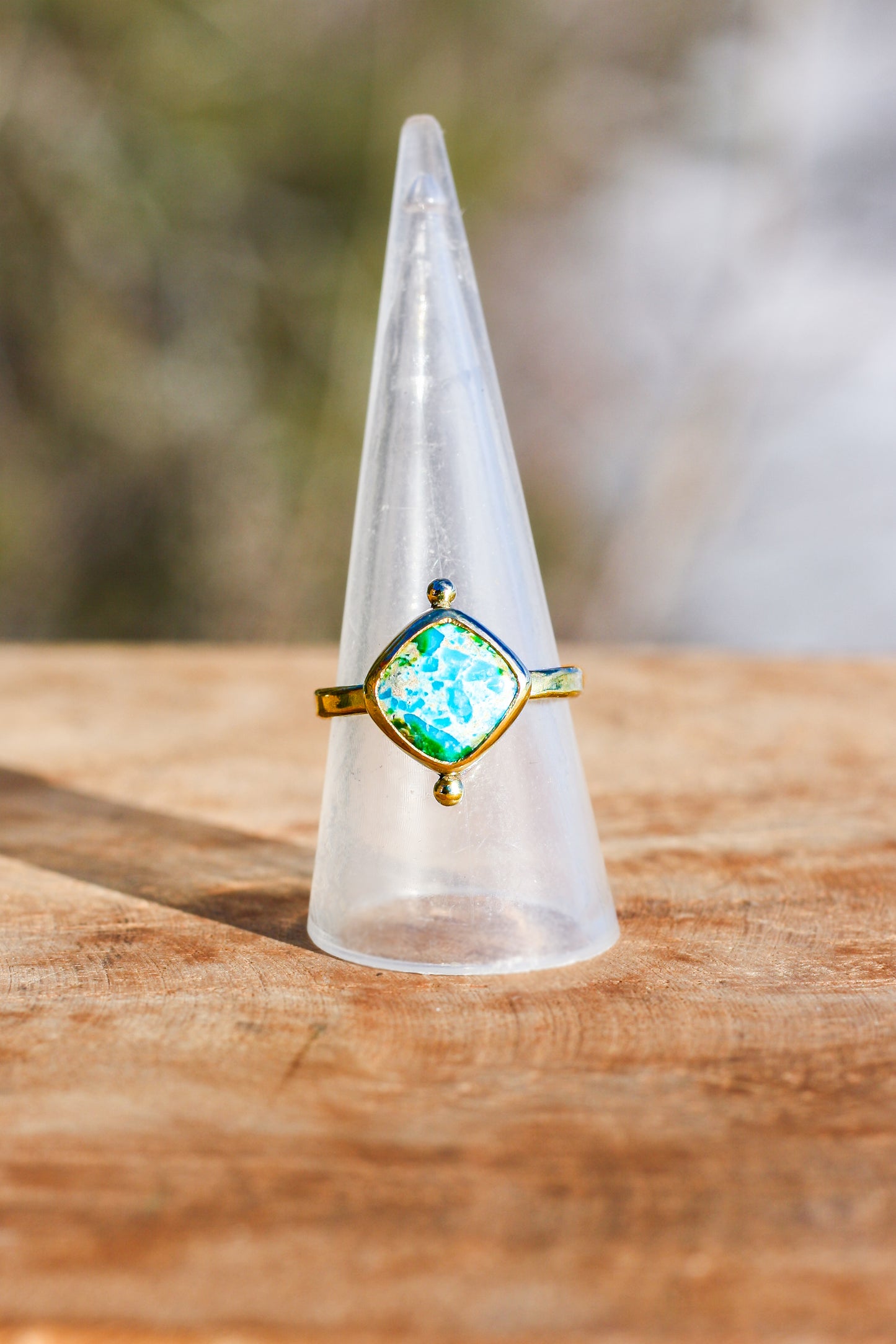 Blue treasures - turquoise ring