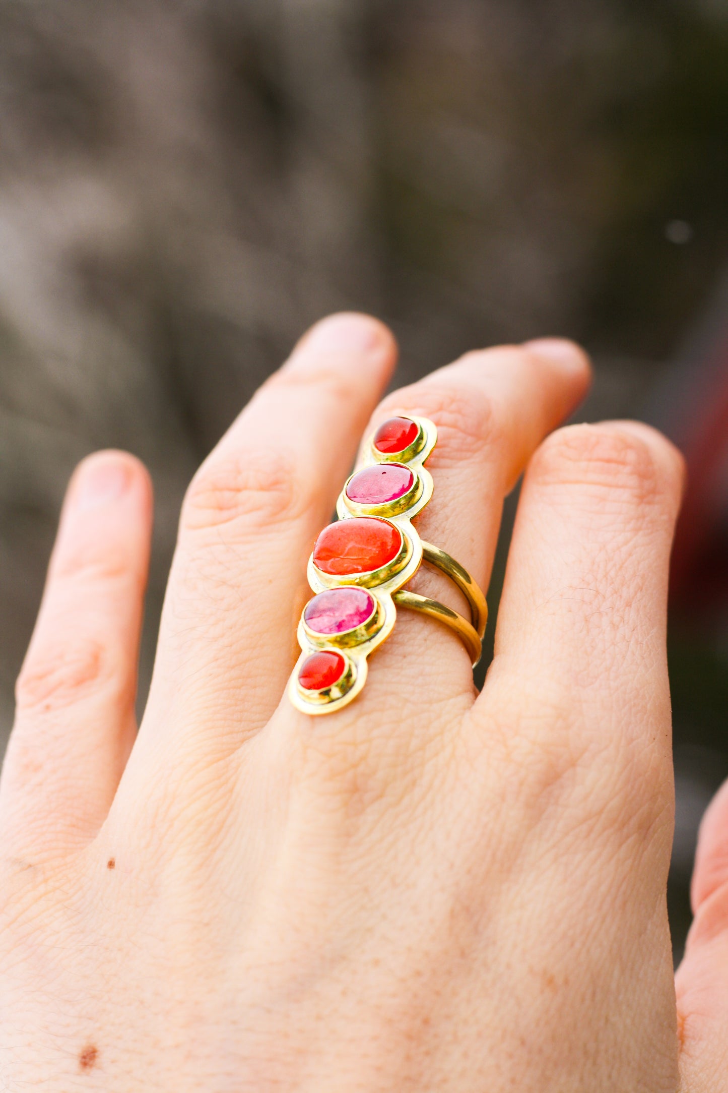 Orange Treasures - 5-stone ring