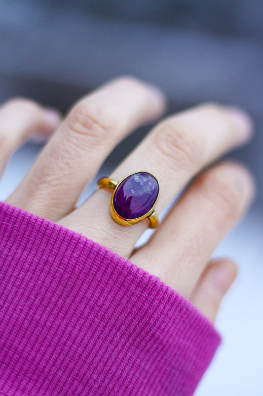 Trésors violet - bague améthyste