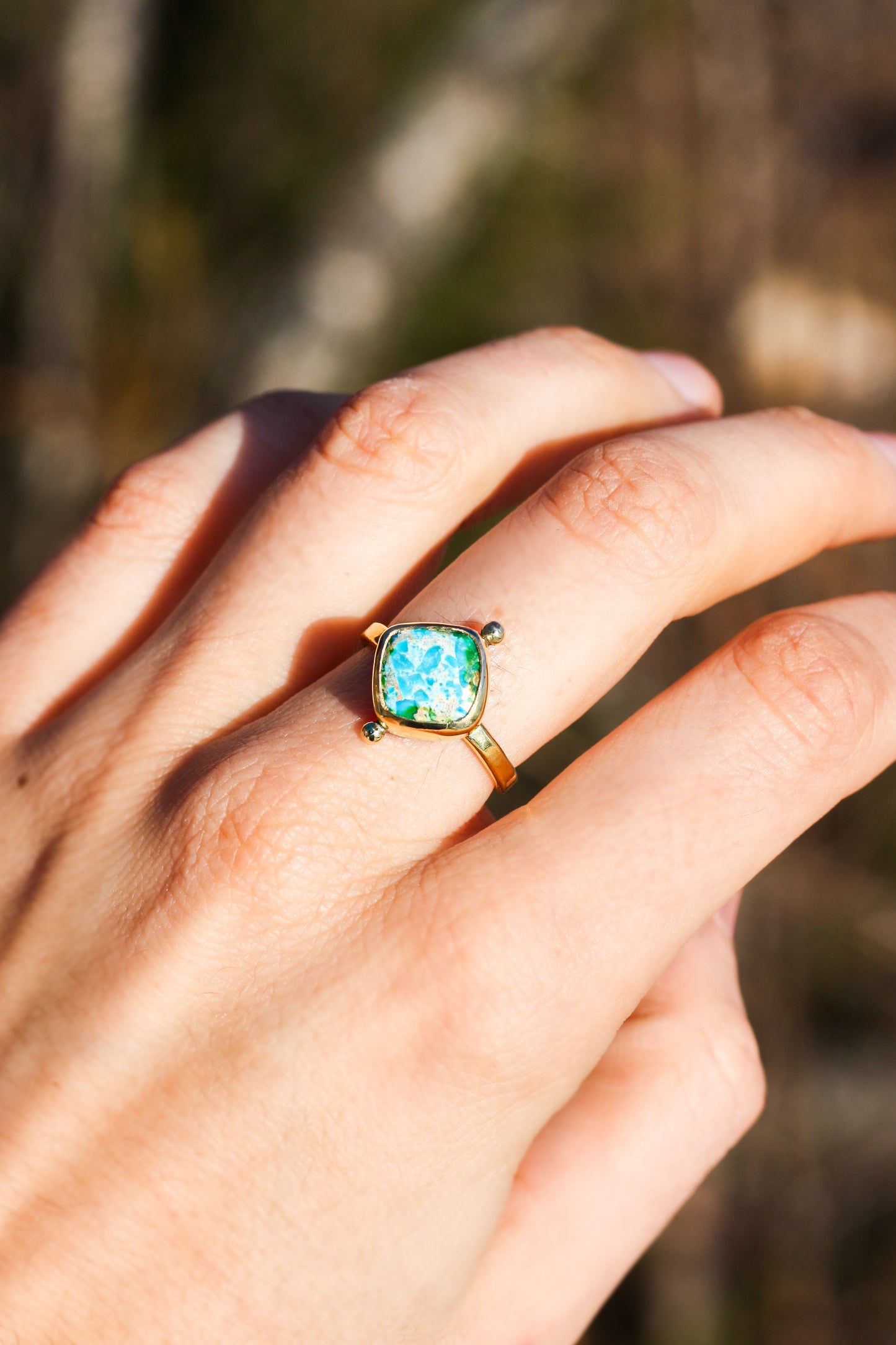 Blue treasures - turquoise ring