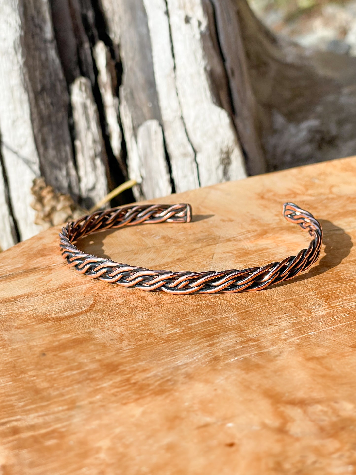 Trésors Celte - bracelets tressés de cuivre - tresses à 6 fils