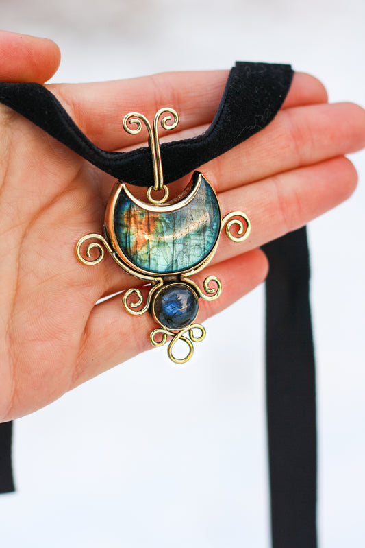 Trésors de la grande prêtresse - pendentif labradorite