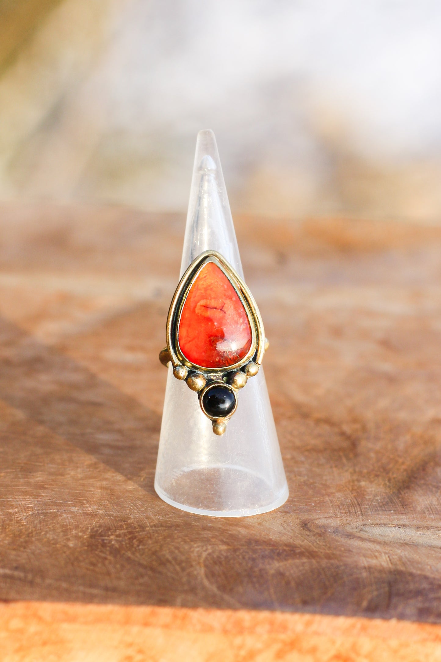 Orange treasures - 2-stone ring