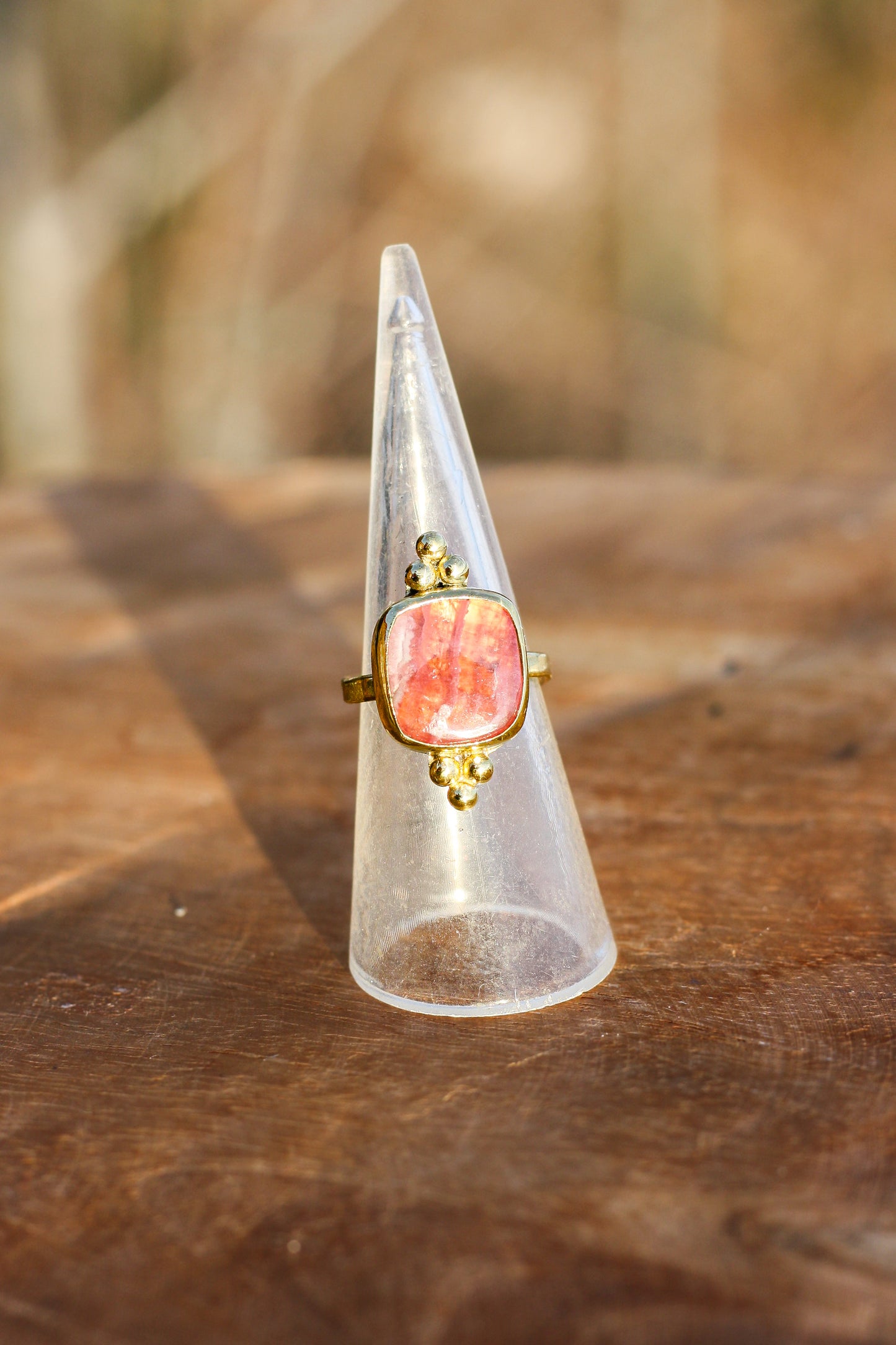 Trésors rosé- bague rhodocrosite