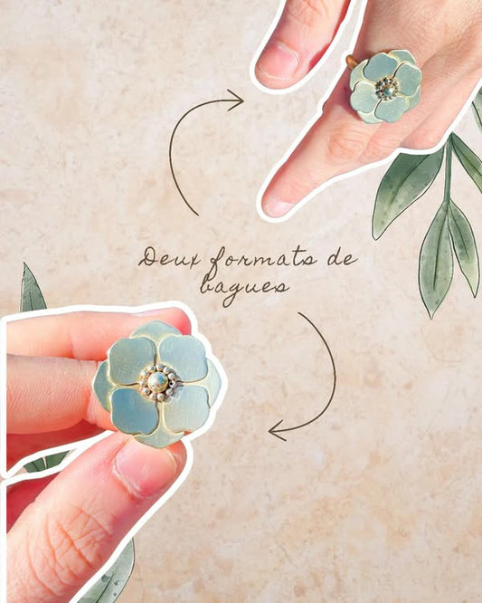 Bague Anémone - La douceur taille médium