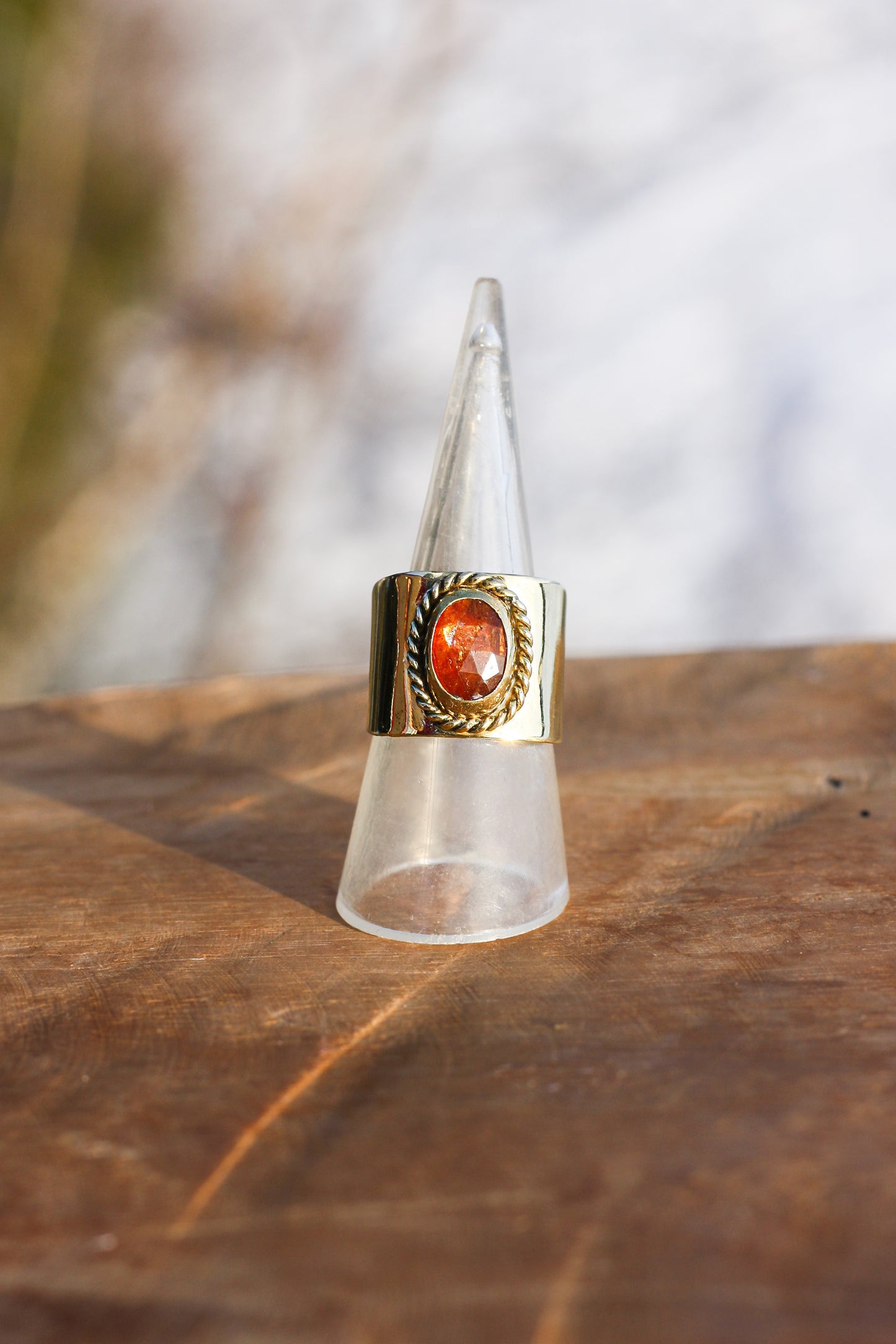 Trésors orange- bague cyanite orange