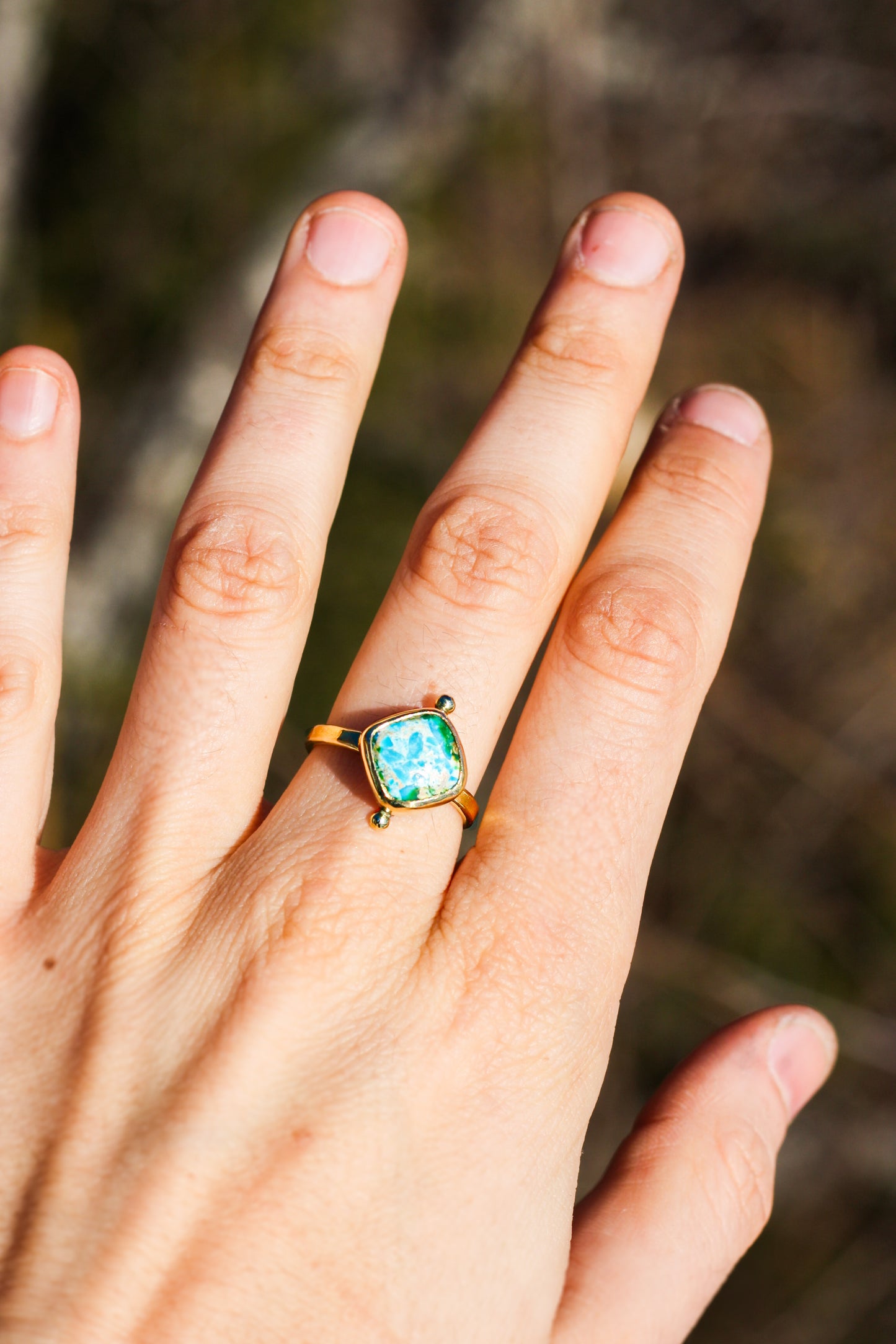 Blue treasures - turquoise ring