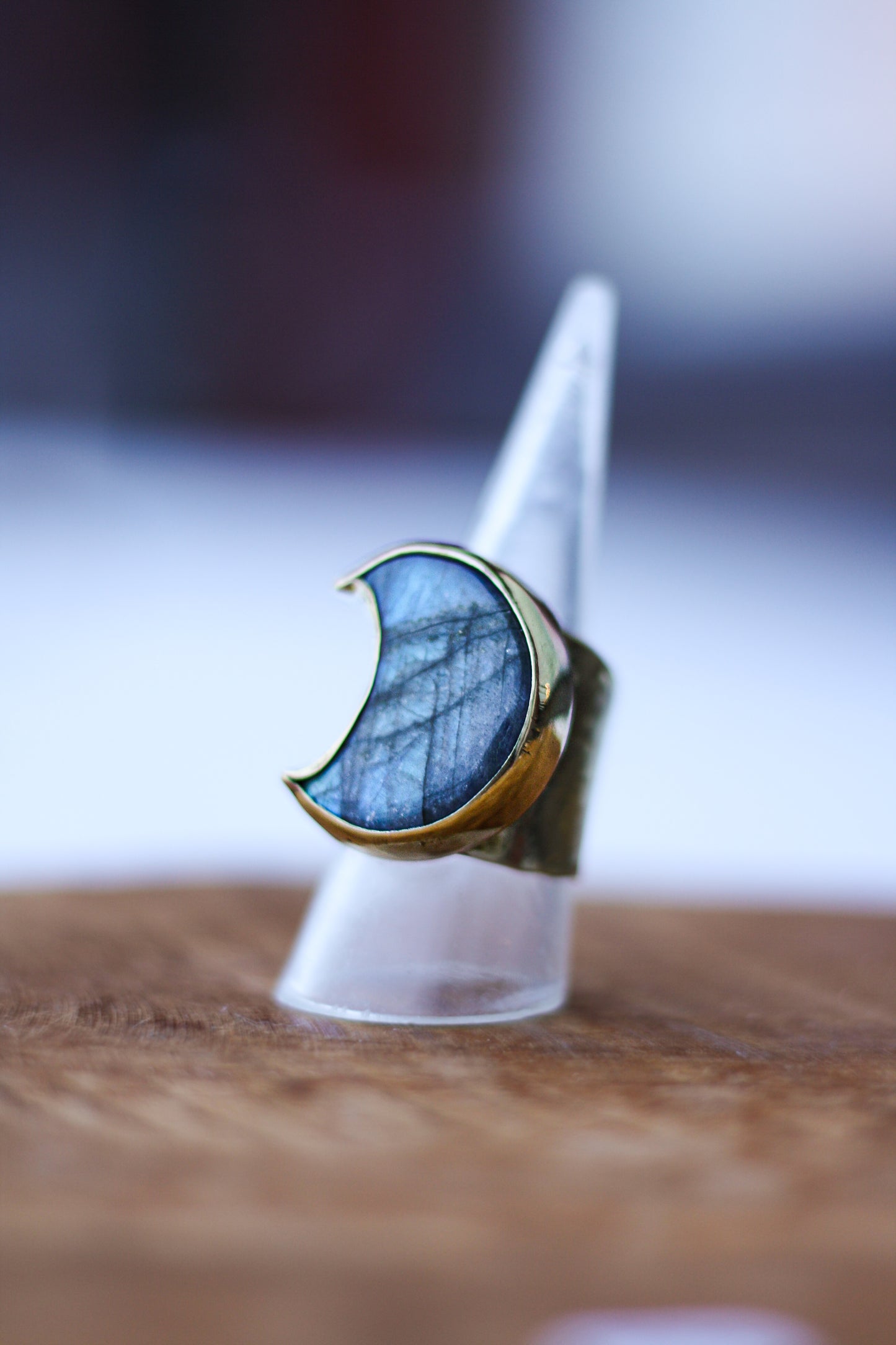 Trésors lunaires - bague labradorite