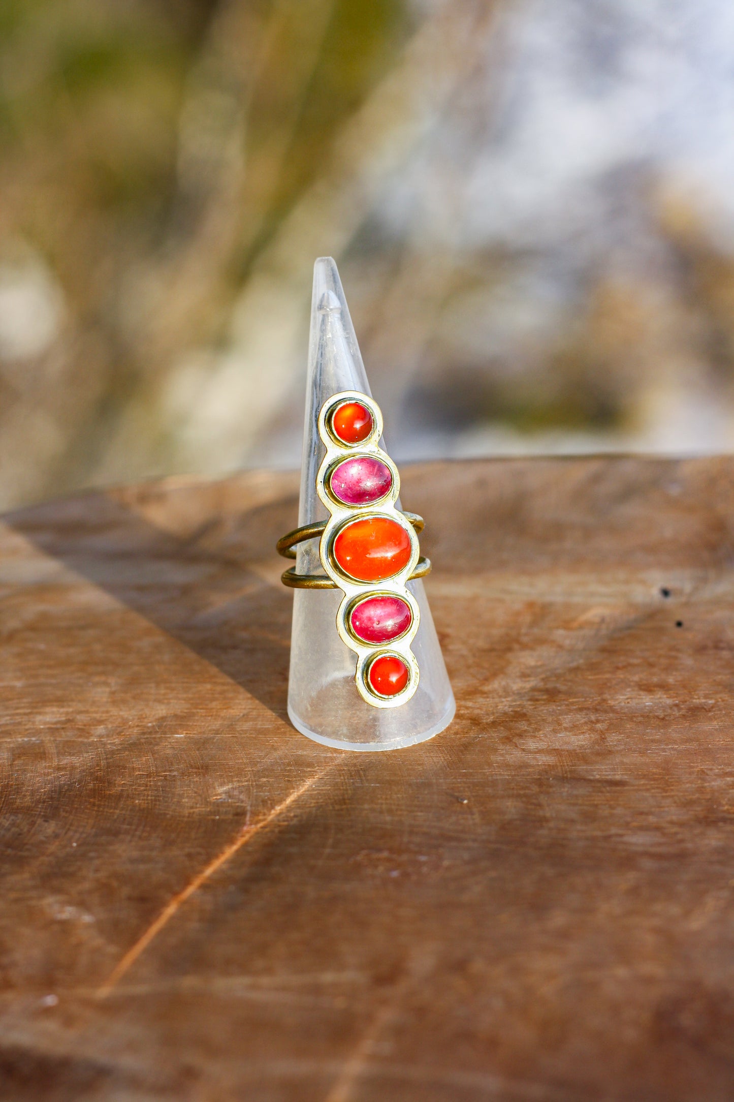 Orange Treasures - 5-stone ring