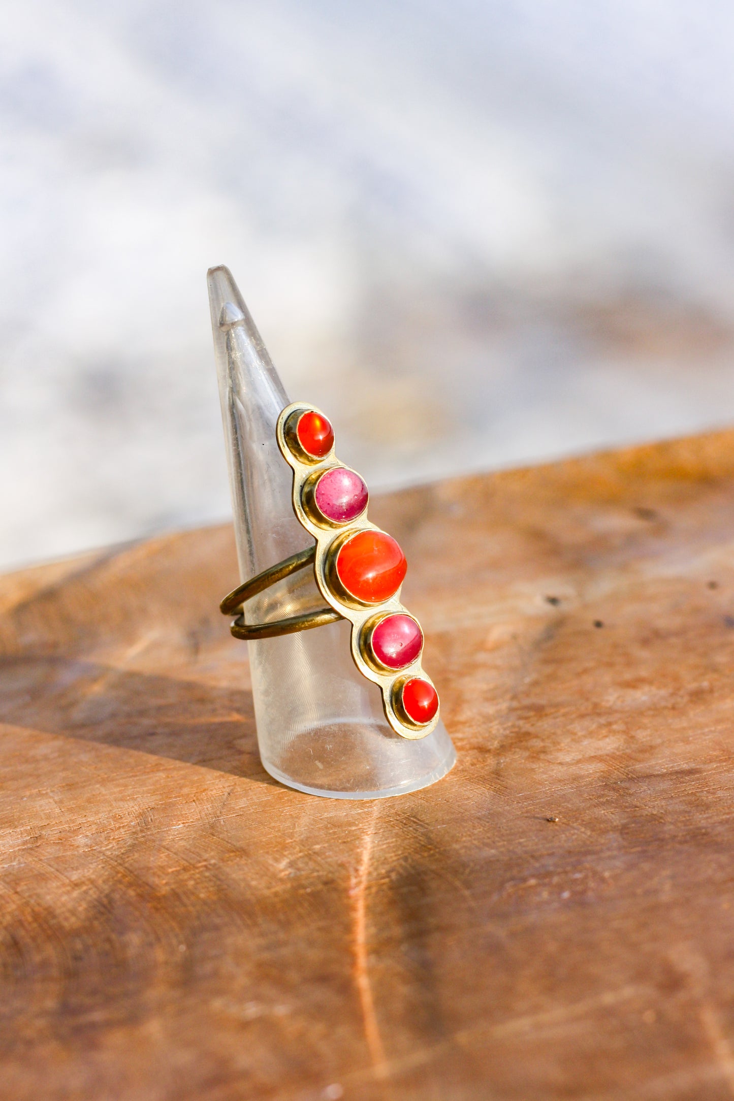 Orange Treasures - 5-stone ring