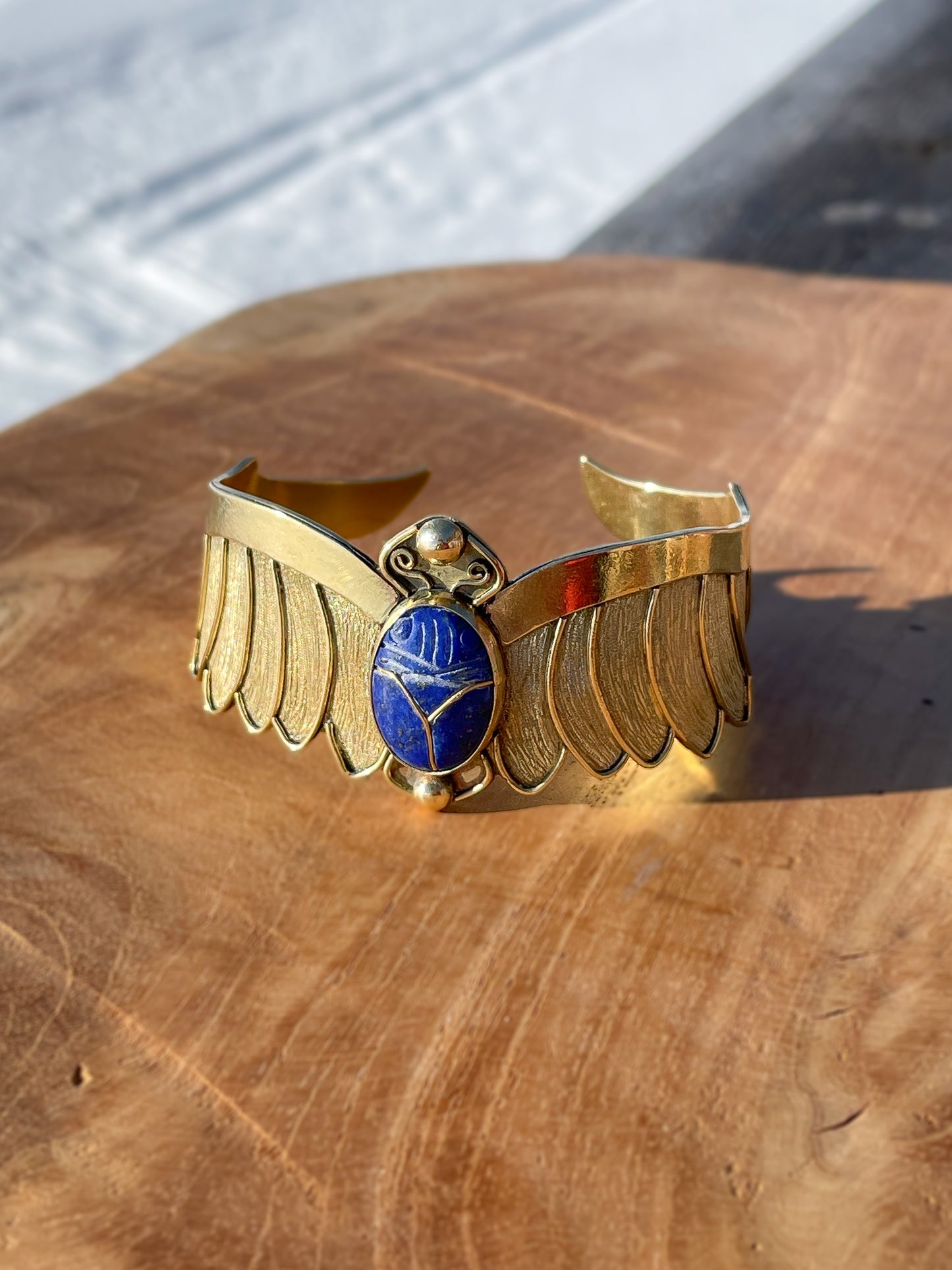 Bracelet renaissance -Scarabée Lapis