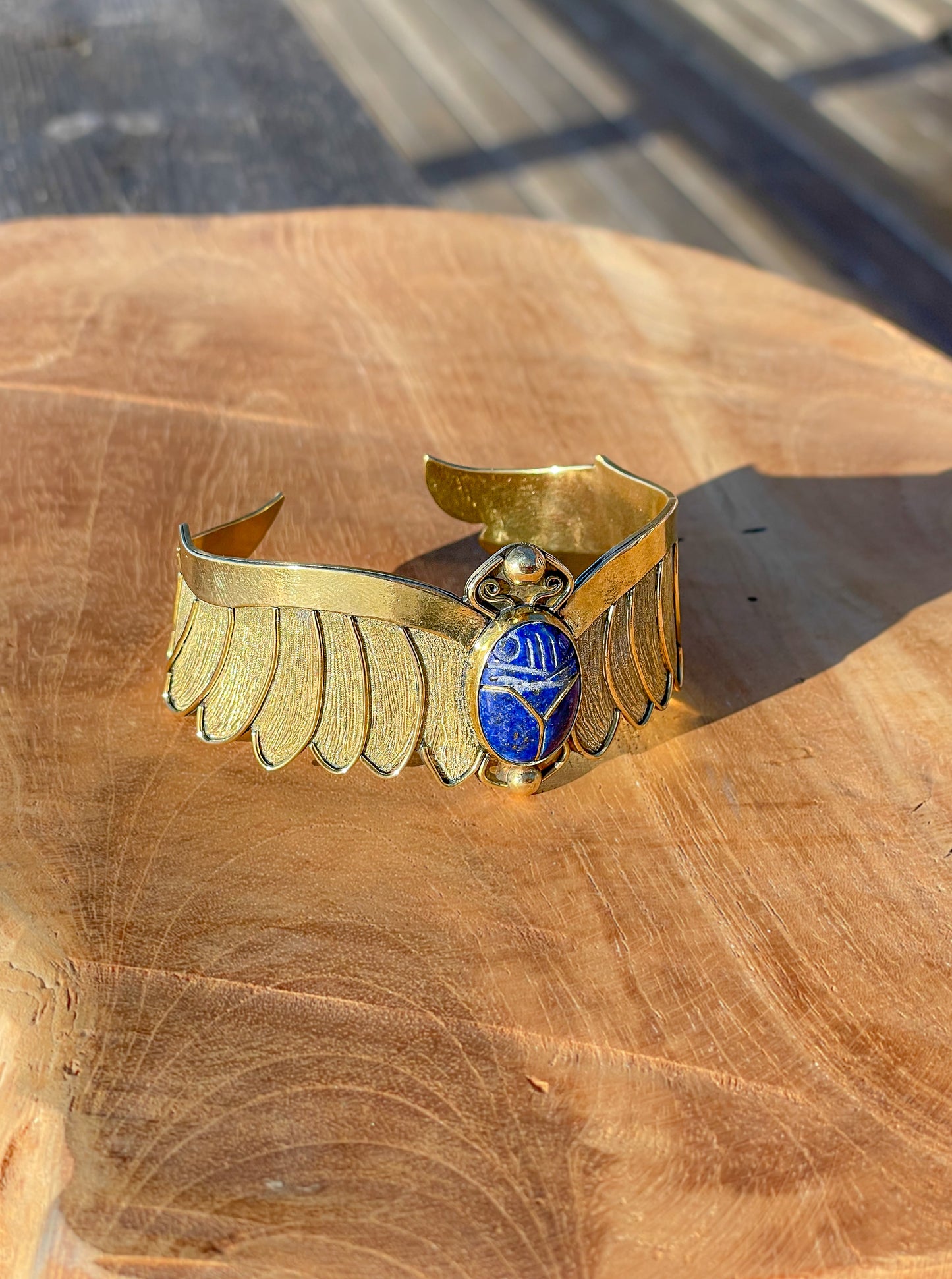 Bracelet renaissance -Scarabée Lapis