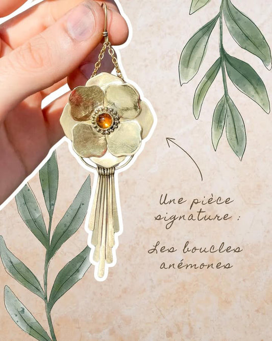 Boucles d’oreilles Anémones - Les rayonnantes